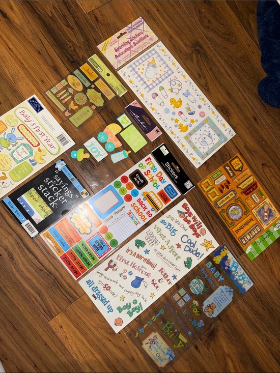 Vintage stickers Other - Y2K scrapbooking Baby & Kids Sticker Lot - Assorted Pastel and Bright Colors